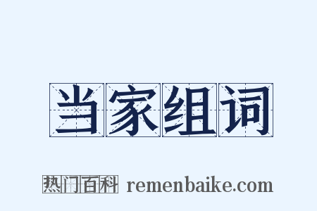 当家组词是什么意思的图片